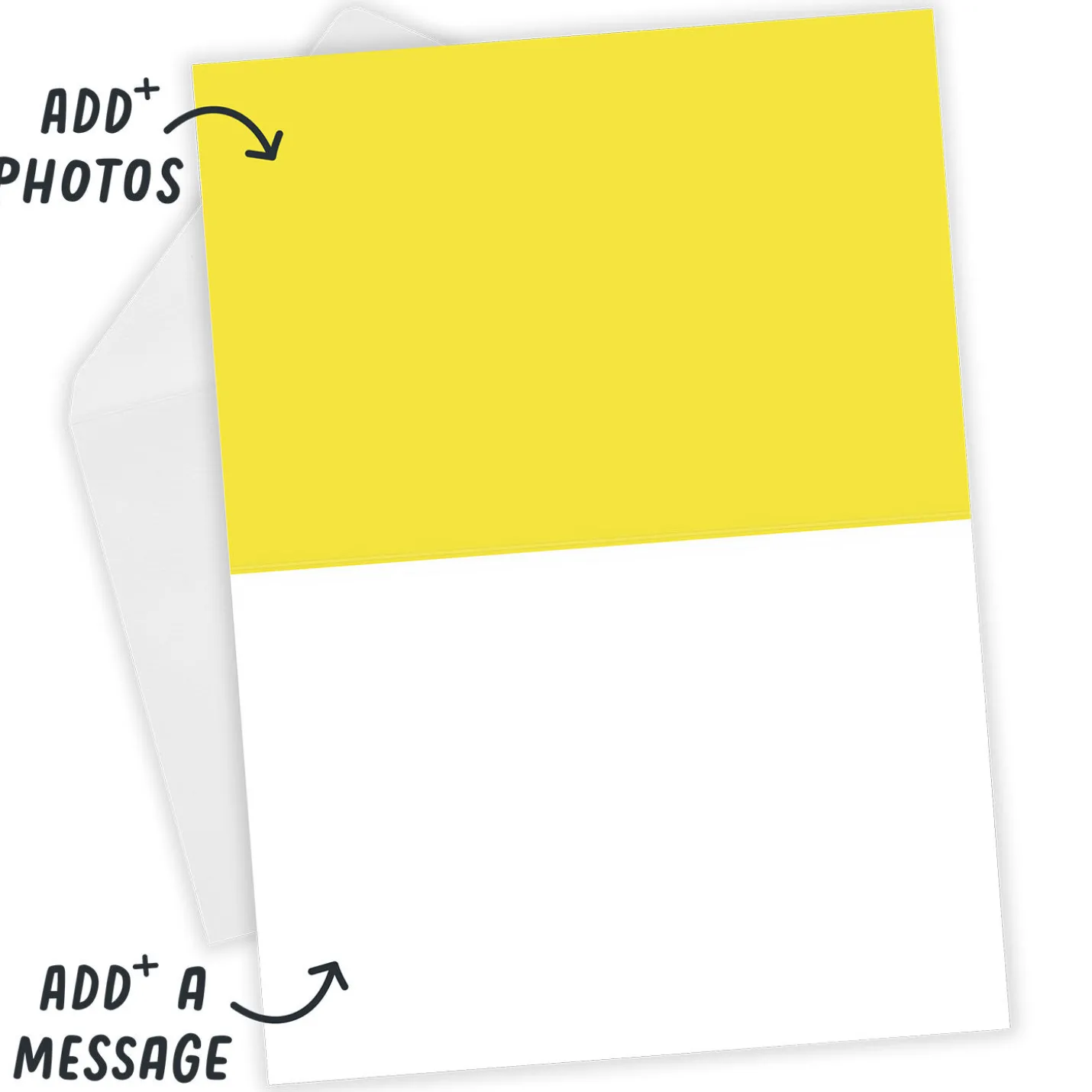 Blue and Yellow Rick Rack Frame Blank Custom Card