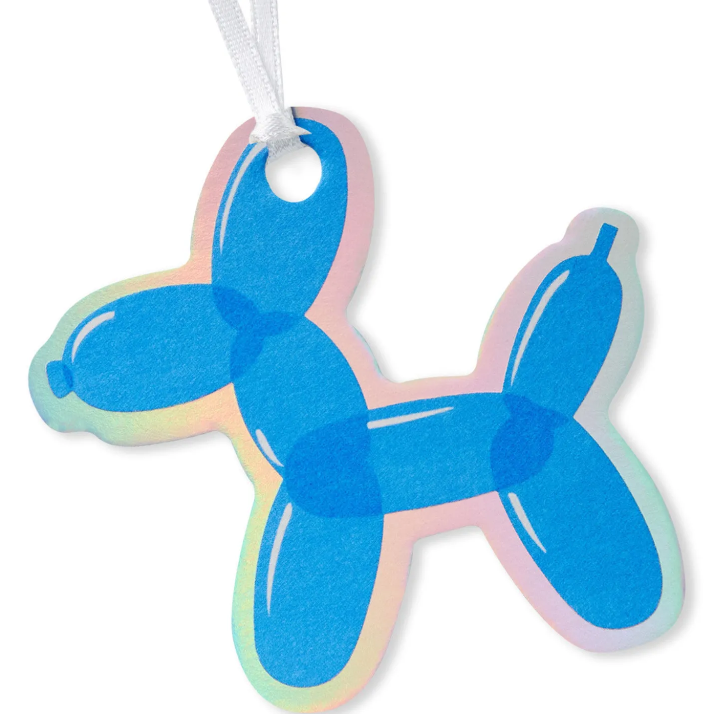 Blue Balloon Dog Die-Cut Gift Tag