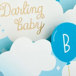 Blue Balloons 3D Pop-Up New Baby Boy Card
