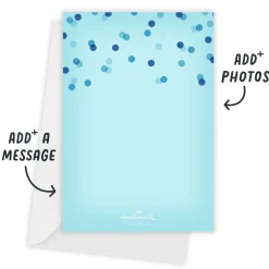 Blue Balloons Time to Celebrate Party Invitation