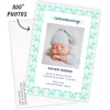 Blue Quilt Pattern Introducing Birth Announcement