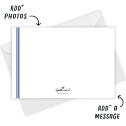 Blue Script Flat Graduation Party Invitation