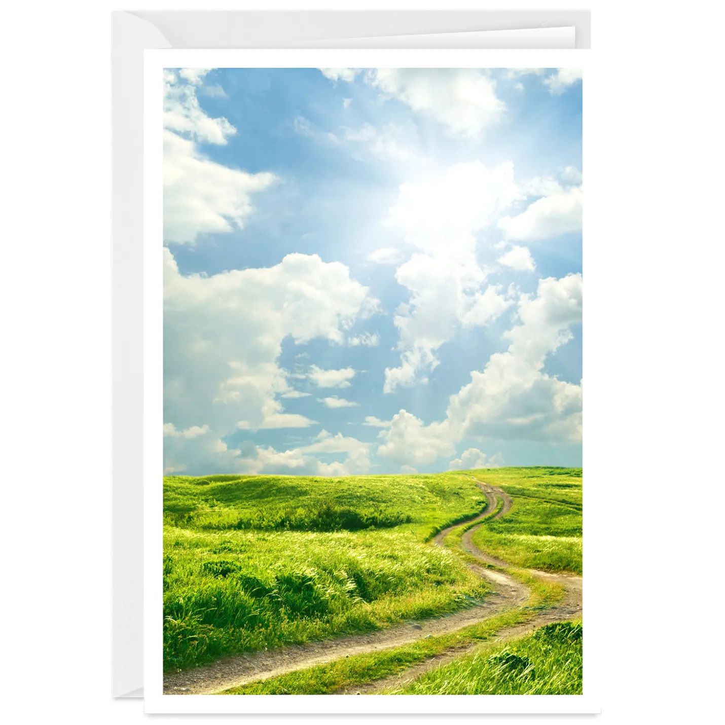 Blue Skies Landscape Custom Card