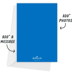 Blue Spotlight Frame Flat Graduation Party Invitation