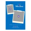 Blue Then and Now Flat Graduation Party Invitation