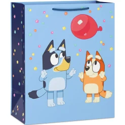 13" Bluey and Bingo With Red Balloon Large Gift Bag