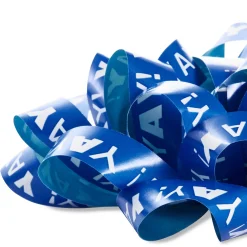 4.6" Blue "Yay!"/Aqua Recyclable Gift Bow