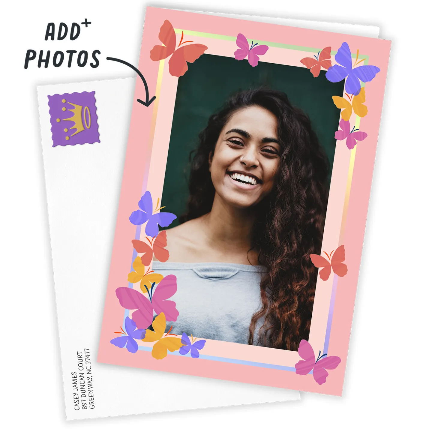 Boho Butterflies Custom Card