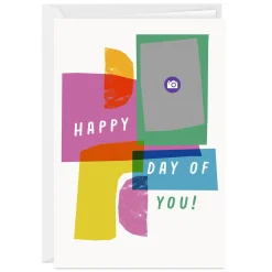 Bold and Bright Abstract Shapes Custom Birthday Card