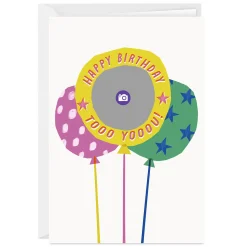 Bold and Bright Balloons Custom Birthday Card
