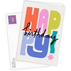 Bold and Bright Happy Custom Birthday Card