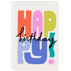 Bold and Bright Happy Custom Birthday Card