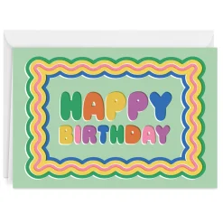 Bold Bubble Ripples Custom Birthday Card