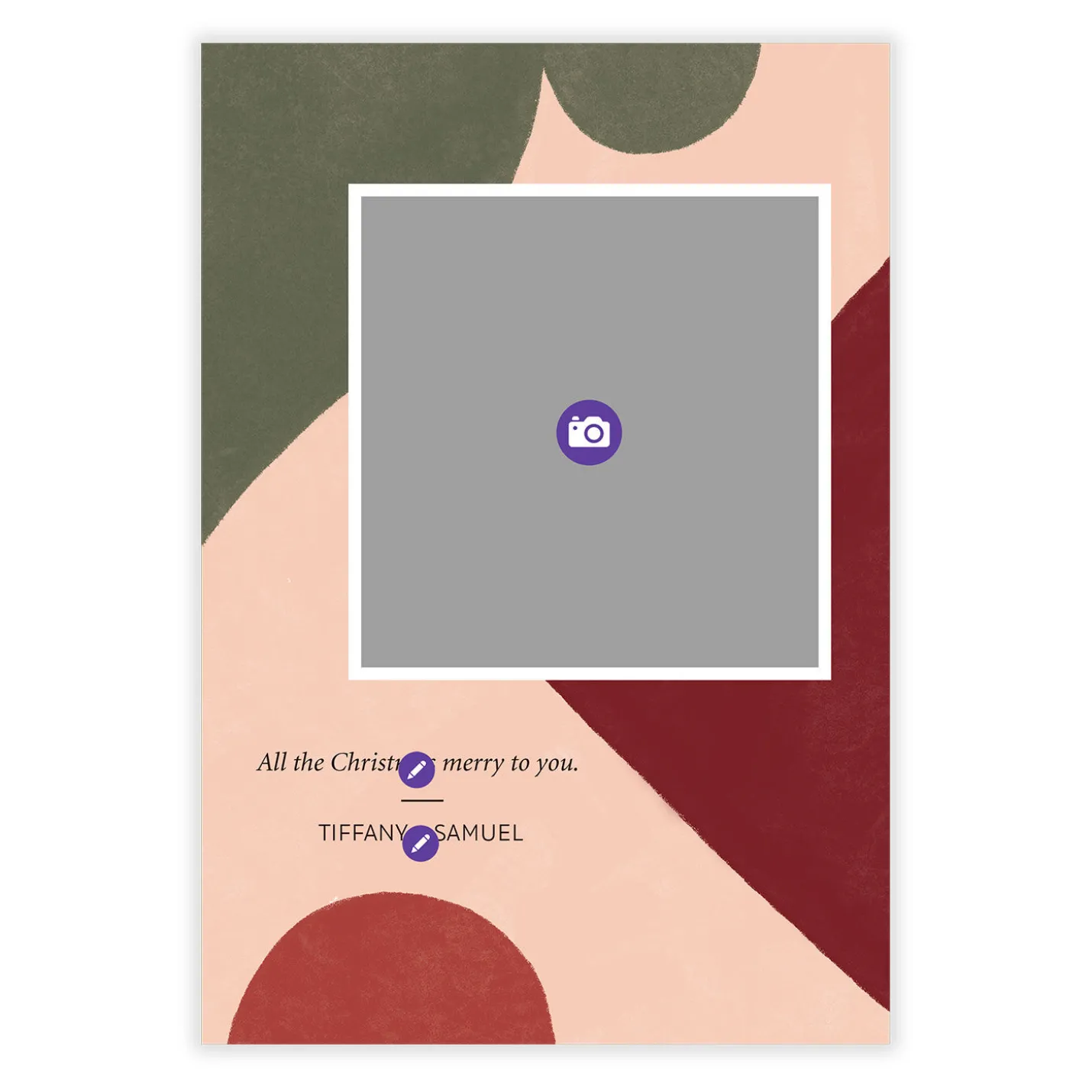 Bold Abstract Design Flat Christmas Photo Card