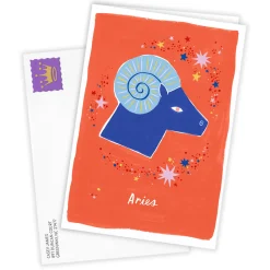 Bold and Bright Aries Zodiac Custom Card