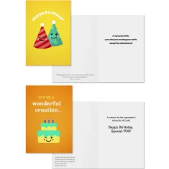 Bold and Bright Assorted Religious Birthday Cards, Box of 12