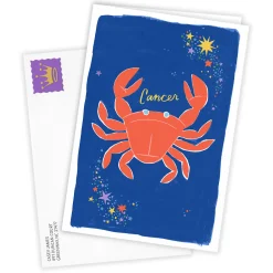 Bold and Bright Cancer Zodiac Custom Card
