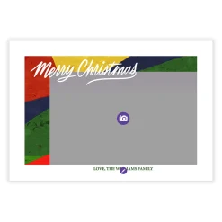 Bold and Bright Colorful Flat Christmas Photo Card