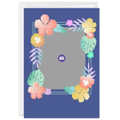 Bold and Bright Floral Frame Custom Card