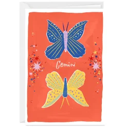 Bold and Bright Gemini Zodiac Custom Card