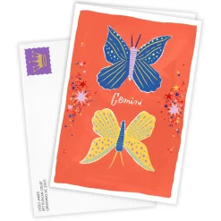Bold and Bright Gemini Zodiac Custom Card