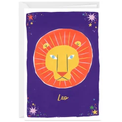 Bold and Bright Leo Zodiac Custom Card
