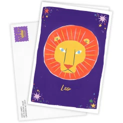 Bold and Bright Leo Zodiac Custom Card