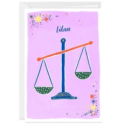 Bold and Bright Libra Zodiac Custom Card