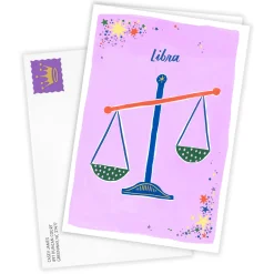 Bold and Bright Libra Zodiac Custom Card