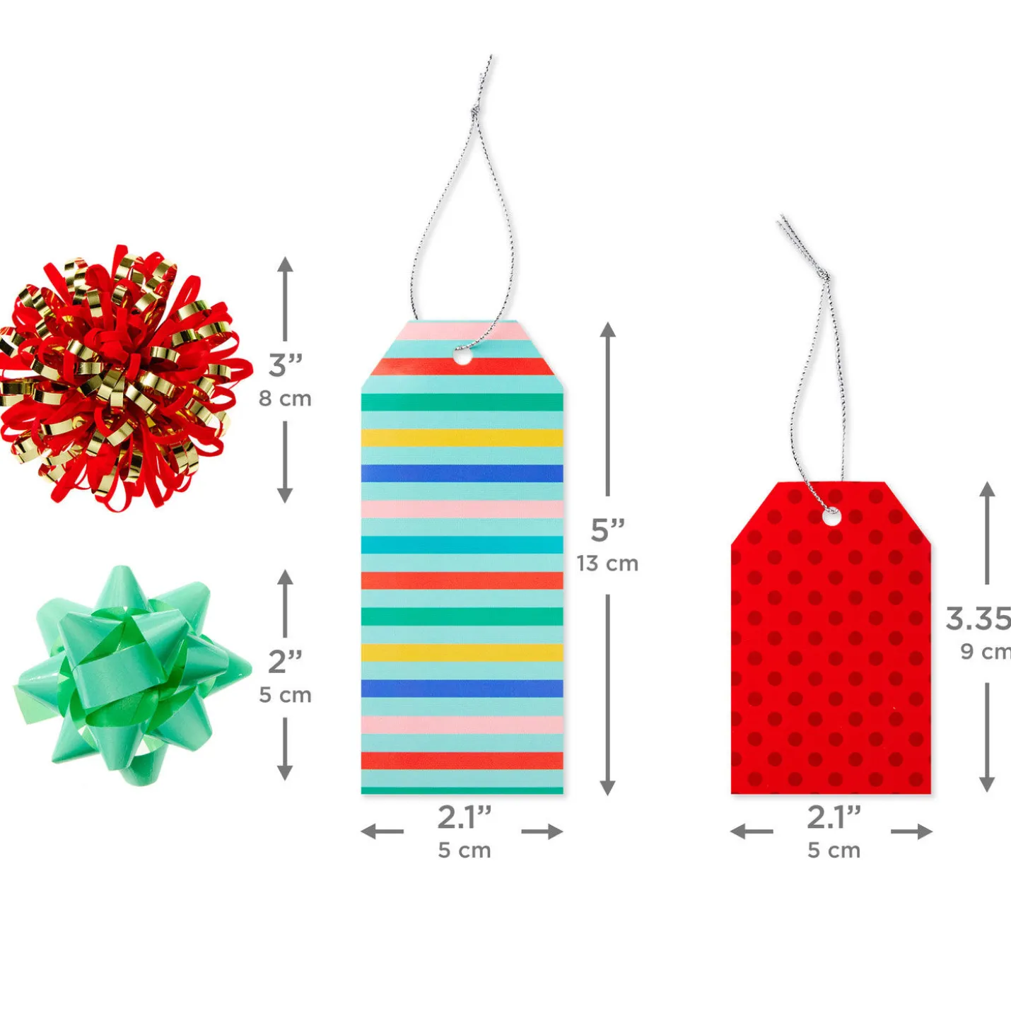 Bold and Bright 16-Pack Assortment Gift Trim Pack
