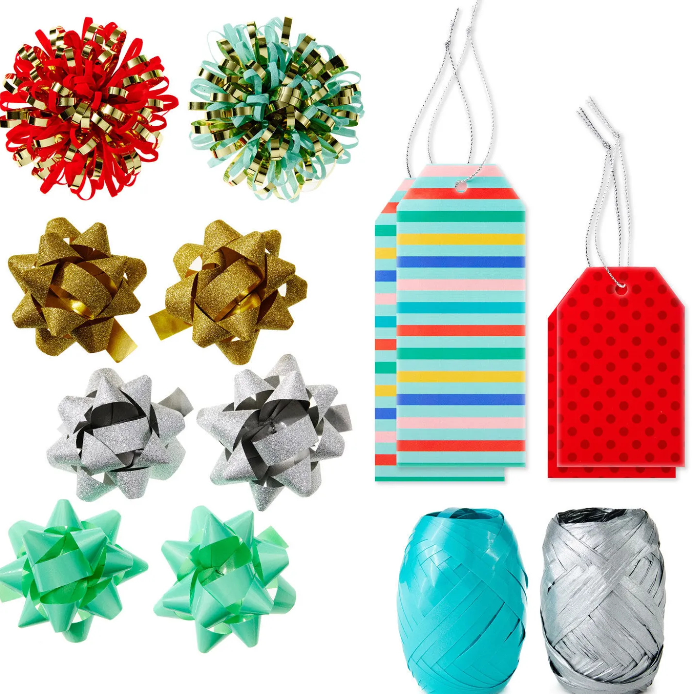 Bold and Bright 16-Pack Assortment Gift Trim Pack