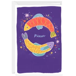 Bold and Bright Pisces Zodiac Custom Card