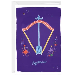 Bold and Bright Sagittarius Zodiac Custom Card
