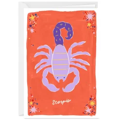 Bold and Bright Scorpio Zodiac Custom Card
