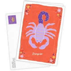 Bold and Bright Scorpio Zodiac Custom Card