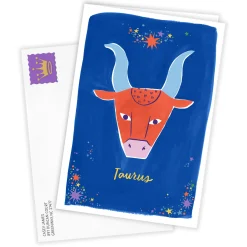 Bold and Bright Taurus Zodiac Custom Card