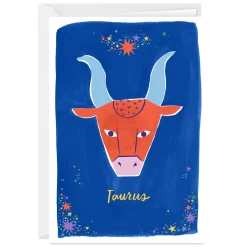 Bold and Bright Taurus Zodiac Custom Card