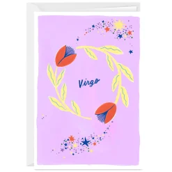 Bold and Bright Virgo Zodiac Custom Card