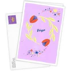 Bold and Bright Virgo Zodiac Custom Card