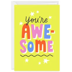Bold and Bright You're Awesome Blank Custom Card