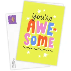 Bold and Bright You're Awesome Blank Custom Card