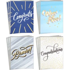 Bold and Fancy Boxed Congratulations Cards Assortment, Pack of 12