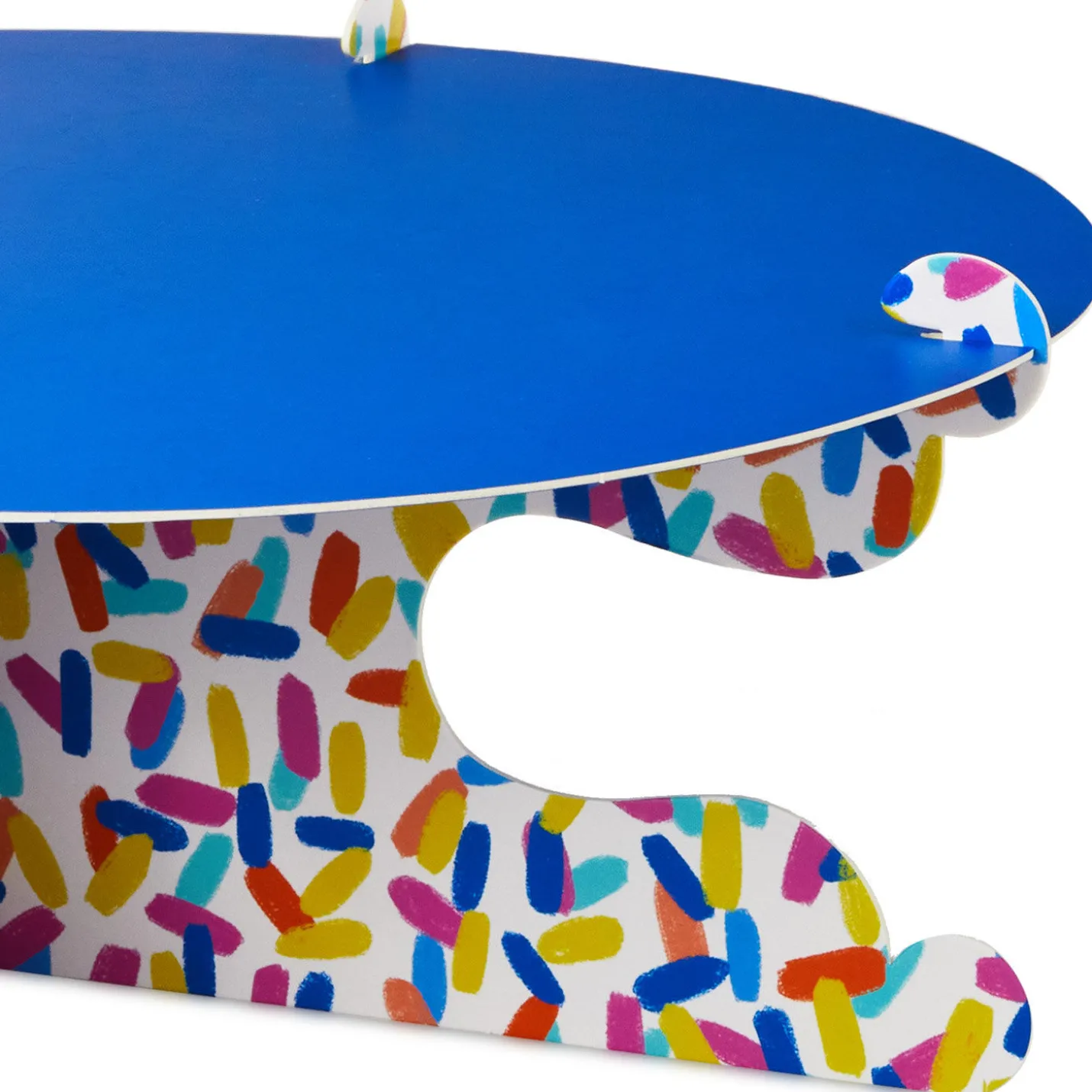 Bold Blue and Confetti Cake Stand
