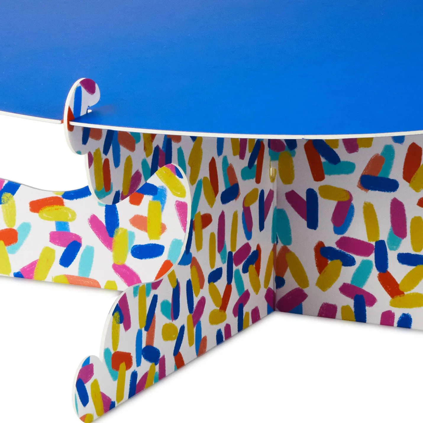 Bold Blue and Confetti Cake Stand