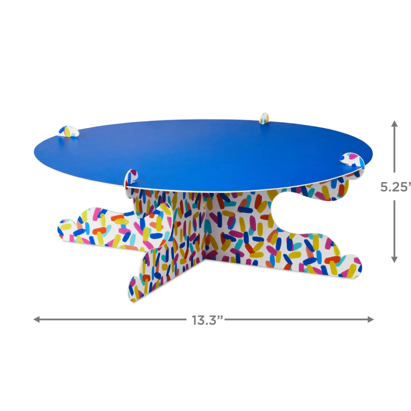 Bold Blue and Confetti Cake Stand