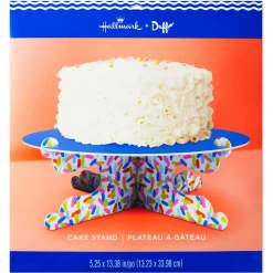 Bold Blue and Confetti Cake Stand