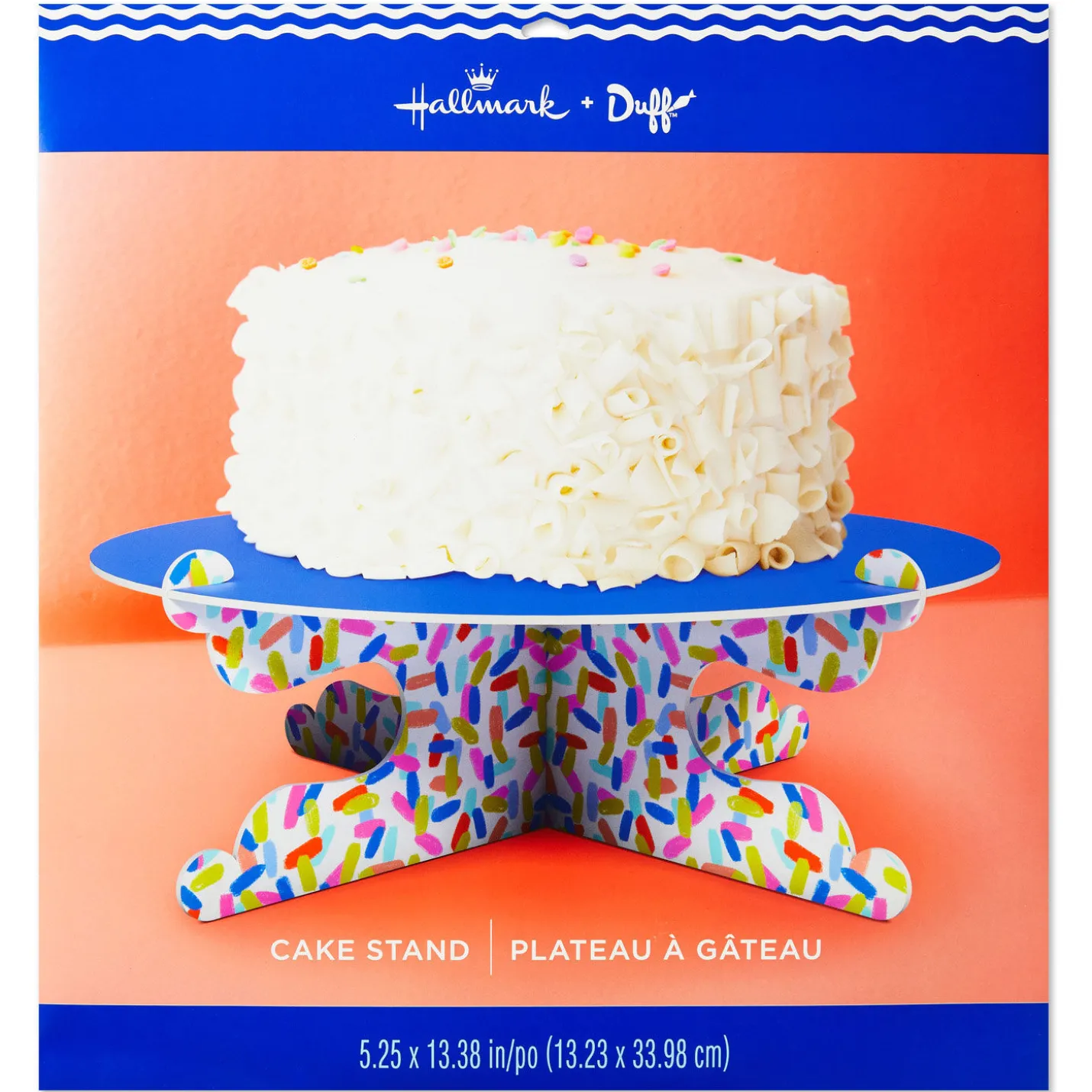 Bold Blue and Confetti Cake Stand