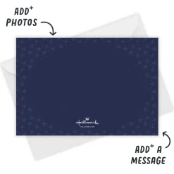 Bold Blue Letters Flat Graduation Announcement