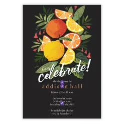 Bold Citrus Flat Bridal Shower Invitation