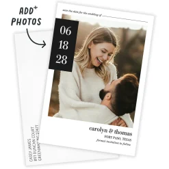 Bold Date Block Flat Wedding Save the Date